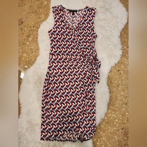 XS Banana Republic Red White Blue Wrap Dress